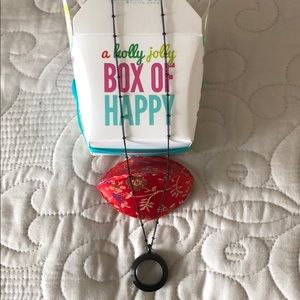 Med black Origami Owl locket w/16-18” chain